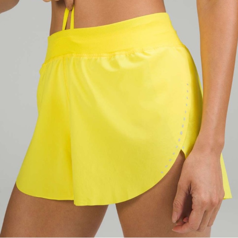 Lululemon Yellow High-Rise Shorts